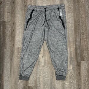 NWT Ascend Joggers Gray Zipper Pockets Sz 2XL